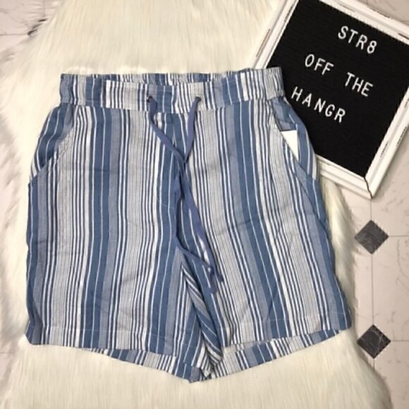 COPY - NWT Cathy Daniels blue striped shorts size Small - Picture 1 of 4